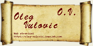 Oleg Vulović vizit kartica